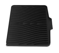 Tappetino Asciugatura del Piatto, Resistenza Al Banco Matt Asciugatura, Tampone Asciugatura Non Slip con Labbro Scarico Sollevato, Scarichi Piatti per Bancone