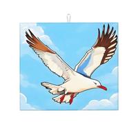 Tappetino assorbente con stampa di gabbiani volanti, tappetino assorbente e antiscivolo, per stoviglie, piano di lavoro della cucina, lavello