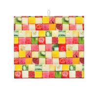 Tappetino assorbente da cucina con stampa di anguria, kiwi, per piatti, utensili, pentole, padelle, 40,6 x 45,7 cm