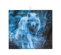 Tappetino assorbente da cucina WHJSSF Walking Wolf modello antiscivolo e ad asciugatura rapida per riporre stoviglie e pulire piani di lavoro 45,7 x 40,6 cm