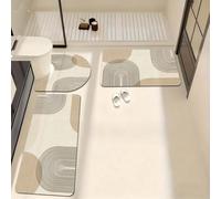 Tappetino assorbente e morbido per il bagno, tappetino a forma di U per il water, tappetino lavabile per pavimenti, tappetino per l'ingresso, tappetino per il bagno semplice in stile europeo e america