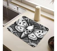 Tappetino assorbente in terra diatomacea per Halloween, motivo: morti | Tappetino scolapiatti per cucina lavabile tappetino da bagno gadget bancone cucina