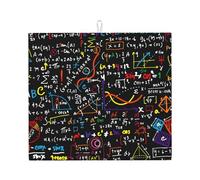 Tappetino assorbente per asciugare i piatti con formula matematica per accessori da cucina, pieghevole, riutilizzabile