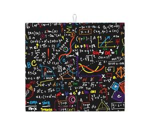 Tappetino assorbente per asciugare i piatti con formula matematica per accessori da cucina, pieghevole, riutilizzabile