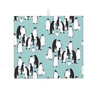 Tappetino assorbente per asciugare i piatti con stampa di pinguini carini per accessori da cucina tappetino pieghevole riutilizzabile