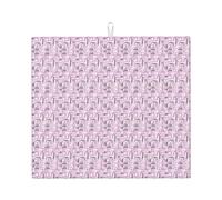 Tappetino assorbente per asciugare i piatti da ginnastica rosa per bancone della cucina ad asciugatura rapida antiscivolo riutilizzabile Pad