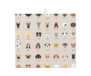 Tappetino assorbente per asciugare i piatti della razza del cane per il bancone della cucina ad asciugatura rapida antiscivolo riutilizzabile Pad