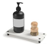 Tappetino assorbente per fango diatomeo, per lavello, uso in cucina e bagno, sottobicchiere antiscivolo in terra di diatomea per un posizionamento stabile (bianco)