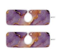Tappetino assorbente per lavello da cucina assorbente appendibile Confezione da 2 tappetini per rubinetto in pietra per bagni da cucina 14 9 "marmo oro rosa viola