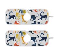 Tappetino assorbente per lavello da cucina riutilizzabile e decorato da appendere, confezione da 2 tappetini per rubinetto della cucina Lavello Splash Guard & Protezioni 23,6 "Art Cats Bianco