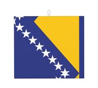 Tappetino assorbente per piano di lavoro della cucina Bandiera della Bosnia ed Erzegovina (40,6 x 45,7 cm) - Tappetino scolapiatti di alto valore