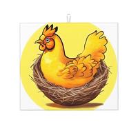 Tappetino assorbente per piano di lavoro della cucina con stampa di pollo dorato nido di uccello Tappetino assorbente e antiscivolo per stoviglie Lavello da cucina