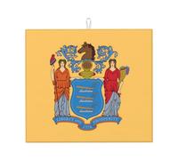 Tappetino assorbente per piano di lavoro della cucina, elegante bandiera del New Jersey, design pieghevole e antiscivolo, con anello per appendere