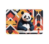 Tappetino assorbente per porta del bagno e della cucina, 40,6 x 61 cm, con stampa con illustrazioni di panda
