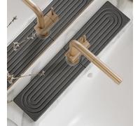 Tappetino assorbente per rubinetto della cucina da 76,2 cm, paraspruzzi in terra diatomacea per rubinetto del lavandino, vassoio in pietra estetica che assorbe l'acqua nella casa moderna [76,2 x 9,9