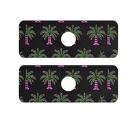 Tappetino assorbente per rubinetto diatomaceo per lavello della cucina, confezione da 2 tappetini per lavello paraspruzzi previene l'accumulo di umidità, 37,3 x 13,7 cm, stile gotico, palma nero perla