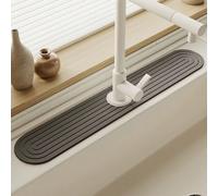 Tappetino assorbente per rubinetto in fango di diatomee, carta assorbente per rubinetto con slot di estrazione, tappetino per rubinetto da cucina e bagno in carta Bianco - scanalatura circolare ovale 