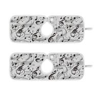 Tappetino assorbente per rubinetto per lavello da cucina ad asciugatura rapida appendibile Confezione da 2 tappetini per lavello da cucina e lavello da bagno 76 cm Punteggio musicale alla moda bianco