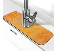 Tappetino assorbente per rubinetto per lavello da cucina, bagno e cucina, linea paraspruzzi, tappetino per rubinetto del sole, 38 x 14 cm