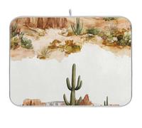 Tappetino assorbente per scolapiatti con cowboy, cactus, cowboy, canyon profondi, opaco, resistente al calore, tappetino da appoggio, accessorio per piano di lavoro, grande, 45,7 x 61 cm