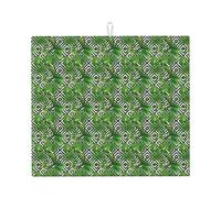 Tappetino assorbente per scolapiatti con foglie verdi di palma tropicale stampa pianta tropicale per bancone della cucina ad asciugatura rapida antiscivolo riutilizzabile Pad