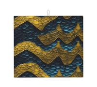 Tappetino assorbente per scolapiatti con stampa a squame di drago per bancone della cucina ad asciugatura rapida antiscivolo riutilizzabile Pad