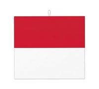 Tappetino assorbente per scolapiatti con stampa bandiera di Monaco, pieghevole, riutilizzabile, accessorio per lavello da cucina