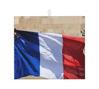 Tappetino assorbente per scolapiatti con stampa bandiera francese per bancone della cucina ad asciugatura rapida antiscivolo riutilizzabile Pad