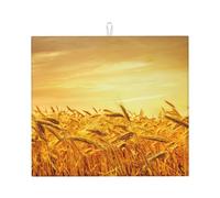 Tappetino assorbente per scolapiatti con stampa campo di grano, pieghevole, riutilizzabile, accessorio per lavello da cucina