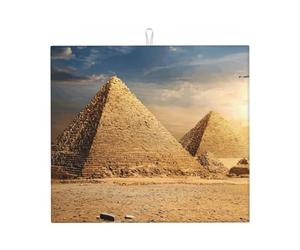 Tappetino assorbente per scolapiatti con stampa di piramide egiziana nel deserto, pieghevole, riutilizzabile, accessorio per lavello da cucina