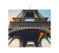 Tappetino assorbente per scolapiatti con stampa di Torre Eiffel di Parigi, per bancone della cucina, ad asciugatura rapida, antiscivolo, riutilizzabile