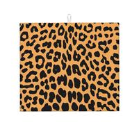 Tappetino assorbente per scolapiatti con stampa giraffa per bancone della cucina ad asciugatura rapida, antiscivolo e riutilizzabile