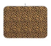 Tappetino assorbente per scolapiatti da cucina, tappetino scolapiatti reversibile leopardato stampato oro marrone 45,7 x 61 cm grande