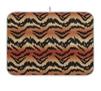 Tappetino assorbente per scolapiatti per cucina, tappetino scolapiatti reversibile con stampa tigre, 45,7 x 61 cm, grande