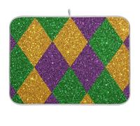 Tappetino assorbente per scolapiatti per piano di lavoro della cucina, spugna reversibile resistente al calore e superficie protettiva, 45,7 x 61 cm, colore: verde carnevale