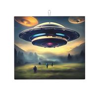 Tappetino assorbente UFO atterraggio cucina (40,6 x 45,7 cm) - tappetino scolapiatti di alto valore