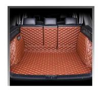 Tappetino auto Per Jaguar Per F-Pace 2016 2017 2018 Fodera Carico Tappeto Accessori Interni Copertura Tappetino Bagagliaio Auto(Rosso marrone)
