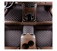 Tappetino auto Tappetini Auto Pelle PU Impermeabile Auto Foot Pad Protector Pastiglie Cuscino Moquette Auto Universale Moda(Nero Rosso-5 pezzi)
