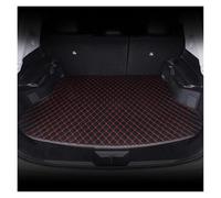 Tappetino Bagagliaio Auto Tappetino protettivo per bagagliaio posteriore in similpelle per BMW ix 2022-2023, accessori interni per auto(Nero rosso)