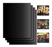 Tappetino Barbecue, BBQ Griglia Tappetini 40x33 cm, Stuoie Barbecue Antiaderente resistente al calore, Accessori Barbecue, riutilizzabile e facile da pulire, Resistenti al Calore e Tagliabili