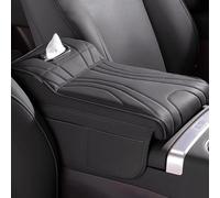 Tappetino Bracciolo Auto per Dodge Charger Daytona EV 2024 2025, Braccioli Pu Pelle Cuscino Protezione Pad Console Centrale Copertura Interno Accessori,35 * 21 * 6cm-Black