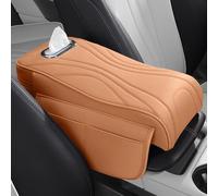 Tappetino Bracciolo Auto per Dodge Charger Daytona EV 2024 2025, Braccioli Pu Pelle Cuscino Protezione Pad Console Centrale Copertura Interno Accessori,31.5 * 16 * 6cm-Orange