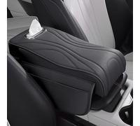 Tappetino Bracciolo Auto per Dodge Charger Daytona EV 2024 2025, Braccioli Pu Pelle Cuscino Protezione Pad Console Centrale Copertura Interno Accessori,31.5 * 16 * 6cm-Black