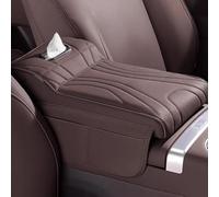 Tappetino Bracciolo Auto per Dodge Charger Daytona EV 2024 2025, Braccioli Pu Pelle Cuscino Protezione Pad Console Centrale Copertura Interno Accessori,35 * 21 * 6cm-Brown