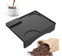 Tappetino Caffè in Silicone per Pressino, Tappetino per Macinacaffè Espresso con Protezione dei Bordi, Mat Antiscivolo Pressatura Pad Accessori Barista Tamper per Angolo Caffè, (19,5 X 14,7 cm)