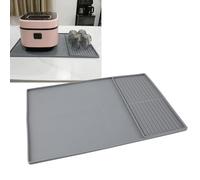 Tappetino caffè in Silicone, Tappetino Bar con Fuoriuscita Rialzata, Accessori Bar per Bar con Tappetino per Asciugatura e Vassoio per Gocciolamento per Macchina caffè