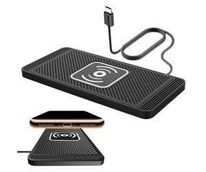 Tappetino caricabatterie wireless per auto - Caricatore con rilevamento automatico, tappetino di rapida antiscivolo | Compatibilità dei dispositivi intelligenti Dock di alimentazione per disp