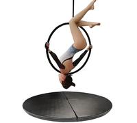 Tappetino circolare pieghevole per esercizi di sicurezza per palestra domestica, yoga e pole dance