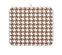 Tappetino classico marrone bianco pied de poule kaki tappetino da cucina accessori da cucina per asciugatura piano di lavoro opaco bancone cucina lavabile in lavatrice 16 x 18