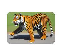 Tappetino con bordo bloccato 40 x 60 MJHKXLJ Mr. Dancing Tiger stampato per WC, toletta, casa vacanze, bagno principale, bagno dei bambini e suite per gli ospiti